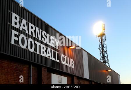 Vue générale de la signalisation à Oakwell Banque D'Images