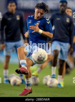 Callum O'Hare de Coventry City au cours de l'échauffement Banque D'Images