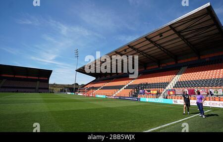 Vue générale du terrain de Barnett FC The Hive avant le jeu de la Super League féminine FA entre Tottenham Hotspur et Liverpool Banque D'Images