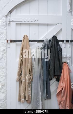 Atelier de studio Outils et travaux au Musée Barbara Hepworth et jardin de sculptures, colline Barmidi, Saint Ives TR 26 1 AD Banque D'Images