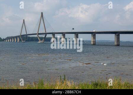 La Bride du Sud des ponts de Faro, vue de Faro, en Zélande; Danemark Banque D'Images