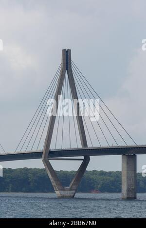 La Bride du Sud des ponts de Faro, vue de Faro, en Zélande; Danemark Banque D'Images