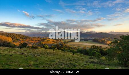 Paysage rural des terres agricoles, Tweed Valley, Nouvelle-Galles du Sud, Australie Banque D'Images