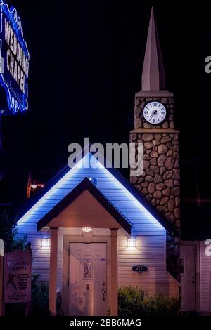 Las Vegas, Nevada, États-Unis, septembre 2010 - la chapelle de mariage de Graceland a été la toute première chapelle à organiser une cérémonie sur le thème d'Elvis en 1977 Banque D'Images