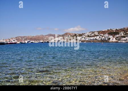 Port de Mykonos, Grèce Banque D'Images