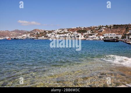 Port de Mykonos, Grèce Banque D'Images