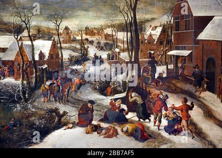 Le massacre des Innoces 1586 Lucas van Valckenborch I Louvain 1535 - Francfort 1597 Néerlandais Pays-Bas Allemagne allemande Banque D'Images