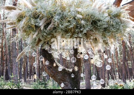 Un endroit bien frappé pour rencontrer les clients pour célébrer le mariage Banque D'Images