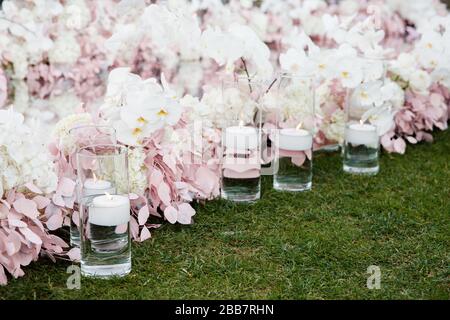 Un endroit bien frappé pour rencontrer les clients pour célébrer le mariage Banque D'Images