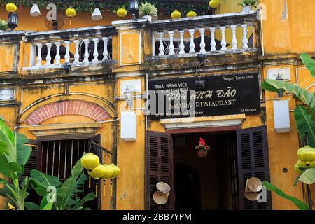 Restaurant Sakura dans la vieille ville de Hoi an, région de Dan Nang, Vietnam, Asie Banque D'Images