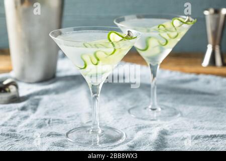 Cocktail de martini maison au saké japonais avec vodka Banque D'Images