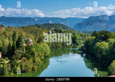 Saint Nazaire en Royans petite ville française de la région Auvergne-Rhône-Alpes en France Banque D'Images