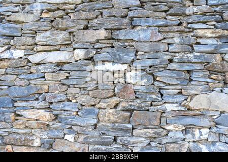 Vue de la texture de la paroi en pierre - typologie ligure Banque D'Images