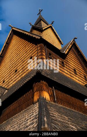 Heddal Stave Church en Norvège Banque D'Images