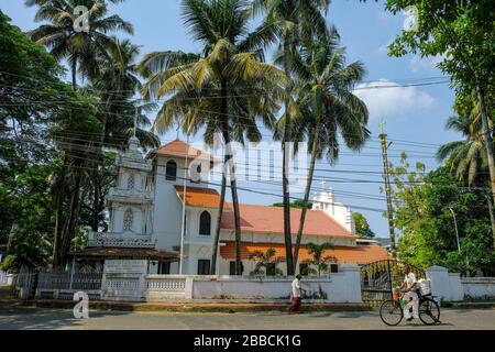 Kochi, Inde - Mars 2020 : Église orthodoxe syrienne de Saint-Pierre et Saint-Paul à fort Cochin, Kerala le 21 mars 2020 à Kochi, Inde. Banque D'Images