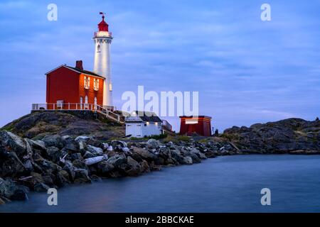 Phare de Fisgard et lieu historique national de fort Rodd Hill, Victoria (Colombie-Britannique) Canada Banque D'Images