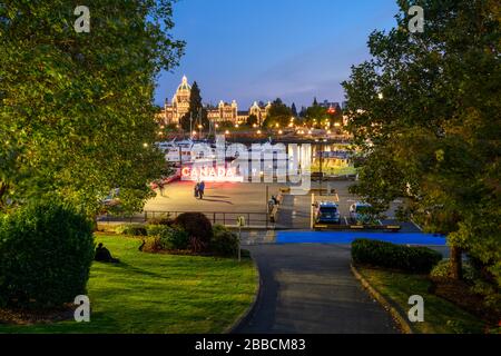 Victoria Inner Harbour, C.-B., Canada Banque D'Images