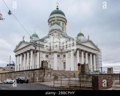 Cathédrale d'Helsinki (Helsingin Tuomionkirkko), la place du Sénat, Helsinki, Finlande Banque D'Images