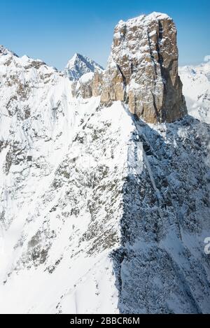 Farnham Tower, le sommet le plus élevé des montagnes Purcell, en Colombie-Britannique Banque D'Images