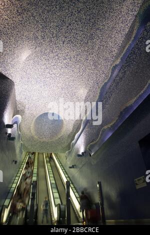 Vue sur la station de métro Toledo à Naples, Italie Banque D'Images