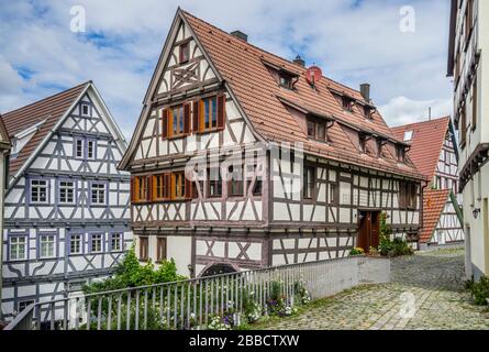 Maisons à pans de bois du XVIIe siècle à Herrenberg, Bade-Wurtemberg, Allemagne Banque D'Images
