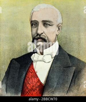 Meyer Henri ( 1841 - 1899 ) - Portrait du Président de la République française Felix Faure (1841 - 1899) - Collection privée Banque D'Images