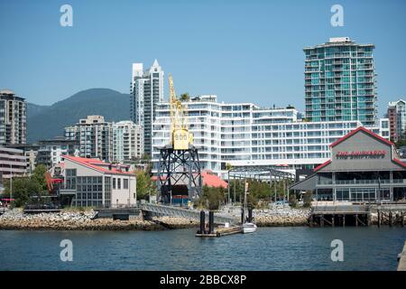 La communauté des chantiers navals, près de Lonsdale Quay, North Vancouver (Colombie-Britannique), Canada. Banque D'Images