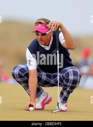 Ian Poulter, Angleterre, au cours du quatrième jour du championnat d'Open Championship 2013 au Muirfield Golf Club, East Lothian Banque D'Images