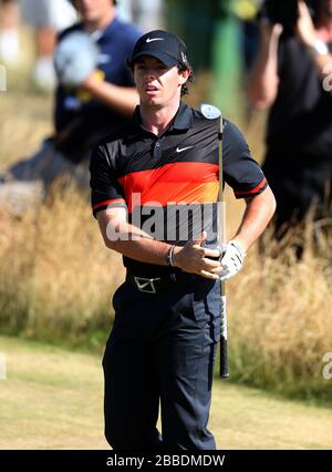 Rory McIlroy d'Irlande du Nord au deuxième jour du championnat Open 2013 au Muirfield Golf Club, East Lothian Banque D'Images