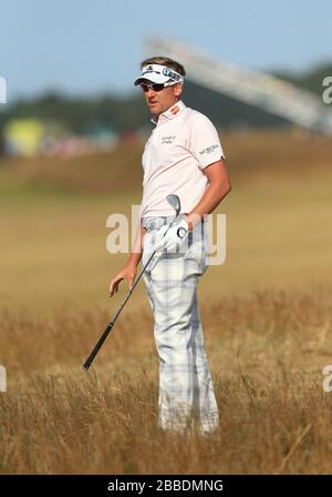 Ian Poulter, Angleterre, au cours du troisième jour du championnat d'Open Championship 2013 au Muirfield Golf Club, East Lothian Banque D'Images