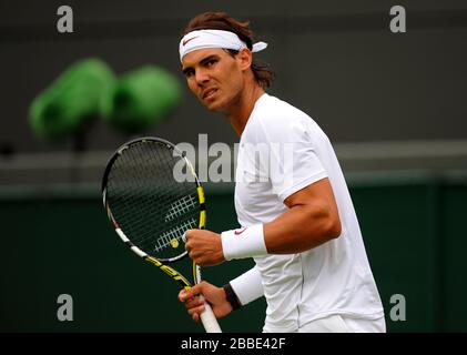 Rafael Nadal d'Espagne lors de son match contre Steve Darcis de Belgique Banque D'Images