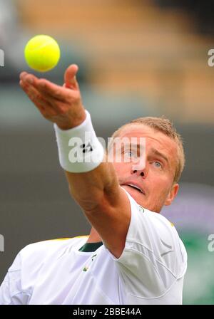 Lleyton Hewitt en Australie contre Stanislas Wawrinka en Suisse Banque D'Images