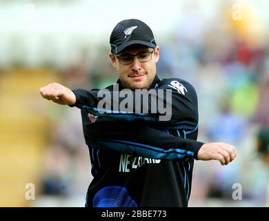 Daniel Vettori de Nouvelle-Zélande lors du match du trophée des Champions de la CPI à Edgbaston, Birmingham. Banque D'Images