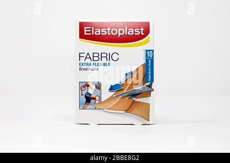 Emplâtres en tissu Elastoplast Banque D'Images
