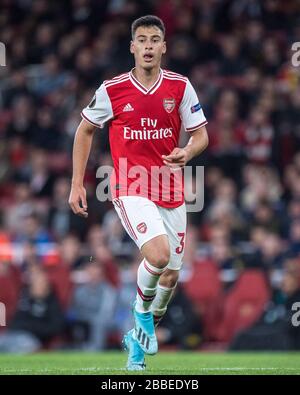 LONDRES, ANGLETERRE - 03 OCTOBRE : Gabriel Martinelli du FC Arsenal pendant le match F de l'UEFA Europa League entre Arsenal FC et Standard Liège à EM Banque D'Images