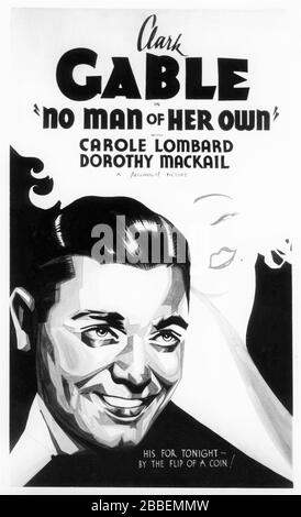 CLARK ET CAROLE LOMBARD EN AUCUN HOMME DE SA PROPRE directrice de 1932 WESLEY RUGGLES Paramount Pictures Banque D'Images