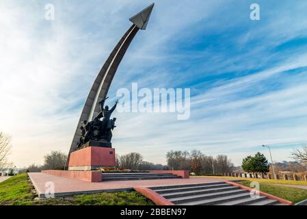 Le complexe commémoratif Kumzhenskaya Grove en l'honneur des soldats tombés de l'Armée rouge qui libèrent Rostov-on-don en 1941 et 1943. Objet du patrimoine culturel Banque D'Images