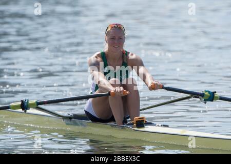 Rio de Janeiro. BRÉSIL IRL W1X. Sanita PUSPURE, régate olympique d’aviron 2016. Lagoa Stadium, Copacabana, “Jeux Olympiques d’été” Rodrigo de Freitas Lagoon, Lagoa. Heure locale 10:21:34 Samedi 13/08/2016 [crédit obligatoire; images Peter SPURRIER/Intersport] Banque D'Images