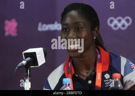 Anita Asante de Grande-Bretagne assiste à la Conférence de presse de l'équipe Grande-Bretagne sur les femmes au Millenium Stadium Banque D'Images