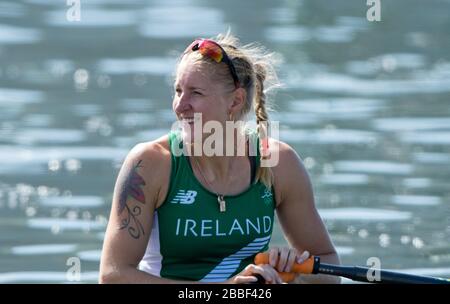 Rio de Janeiro. BRÉSIL IRL W1X. Sanita PUSPURE, régate olympique d’aviron 2016. Lagoa Stadium, Copacabana, “Jeux Olympiques d’été” Rodrigo de Freitas Lagoon, Lagoa. Heure locale 10:21:22 Samedi 13/08/2016 [crédit obligatoire; Peter SPURRIER/Intersport Images] Banque D'Images