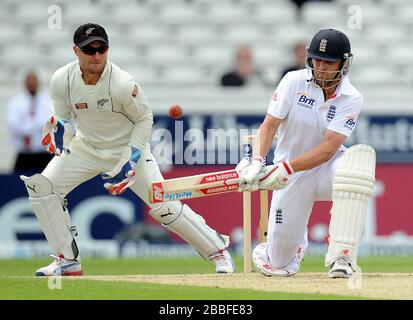 Englands Jonathan Trott en action lors du deuxième match test Investec à Headingley, Leeds. Banque D'Images