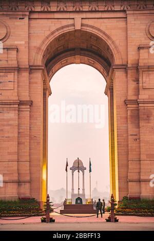 L'Inde porte un mémorial de guerre sur la route Rajpath New Delhi Banque D'Images