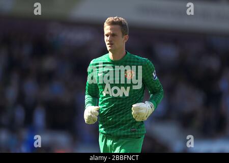 Manchester United gardien de but Anders Lindegaard Banque D'Images