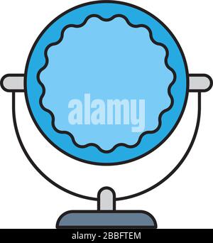 Symbole vectoriel de rétroviseur extérieur isolé sur fond blanc Illustration de Vecteur