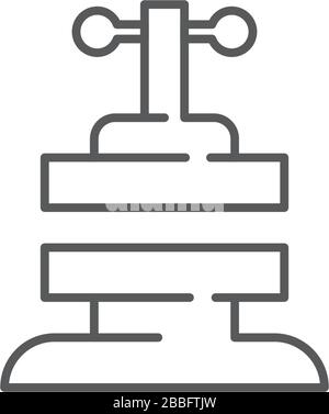 Presse manuelle symbole machine vecteur outils isolés sur fond blanc Illustration de Vecteur