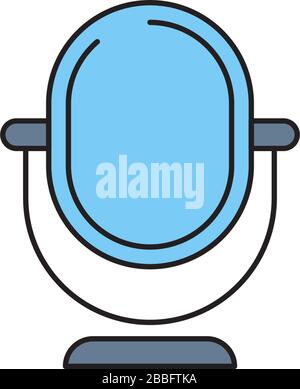 Symbole vectoriel de rétroviseur extérieur isolé sur fond blanc Illustration de Vecteur