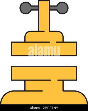 Presse manuelle symbole machine vecteur outils isolés sur fond blanc Illustration de Vecteur