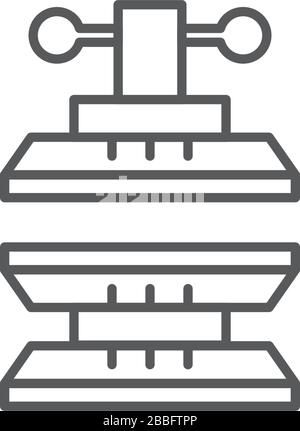 Presse manuelle symbole machine vecteur outils isolés sur fond blanc Illustration de Vecteur