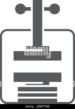 Presse manuelle symbole machine vecteur outils isolés sur fond blanc Illustration de Vecteur