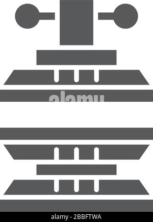 Presse manuelle symbole machine vecteur outils isolés sur fond blanc Illustration de Vecteur